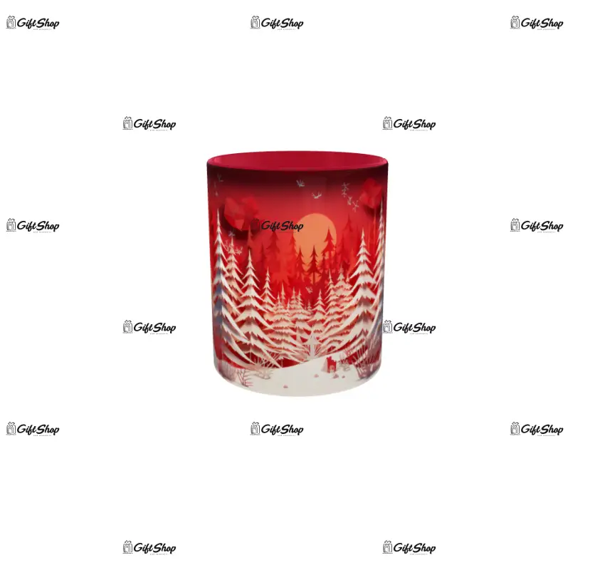Iarna decor, cana din ceramica, 330ml, model cgs1792